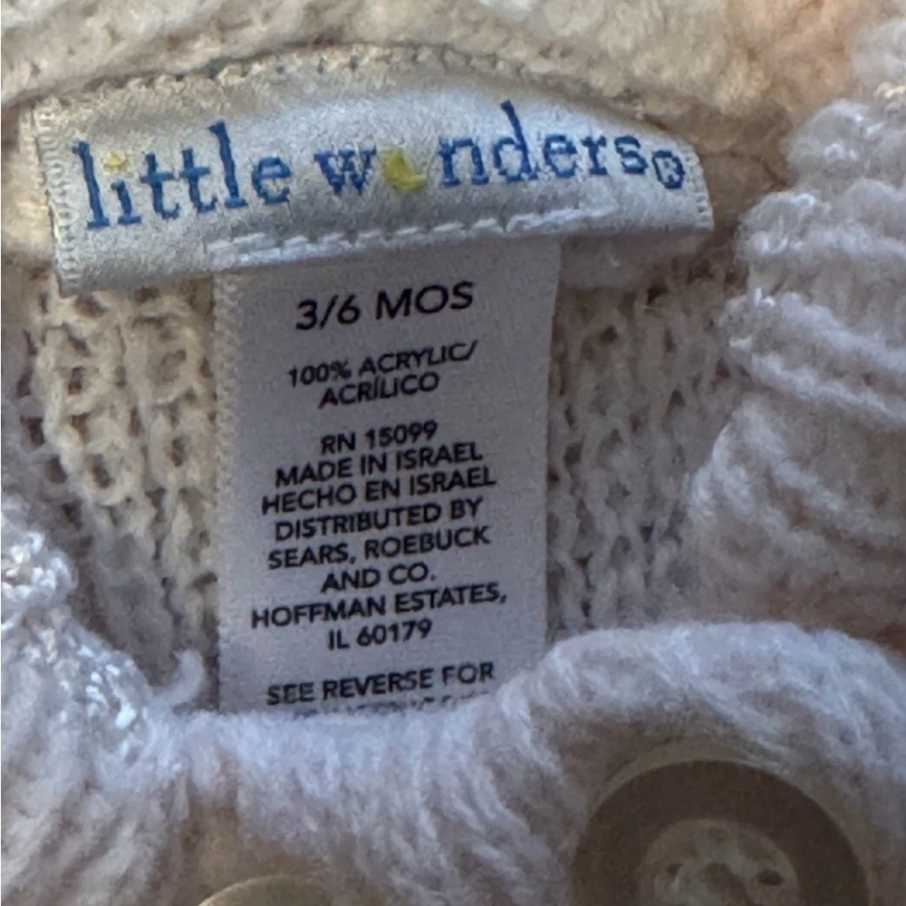 Little Wonders Sweater Jacket Hooded Pink Size 3-6 Mo - Picture 4 of 7